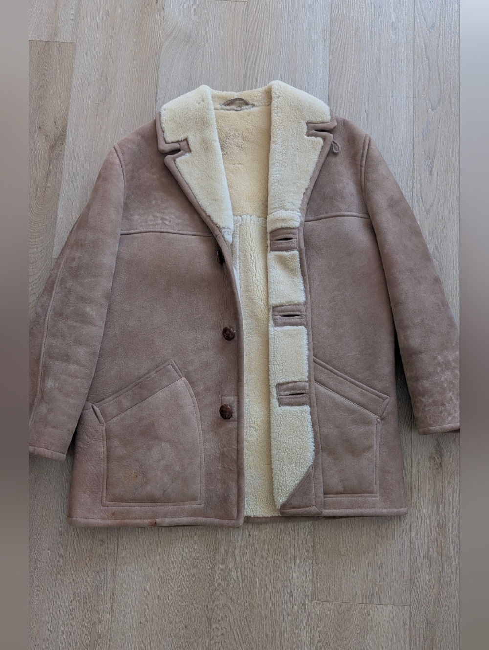 Woolrich Cream Shearling-Lined Jacket